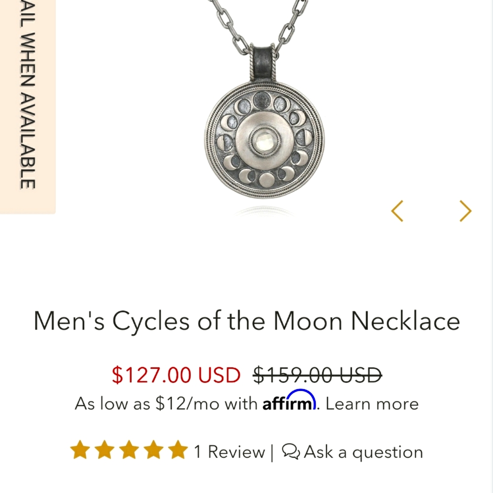Men's Cycle of the Moon Necklace SATYA